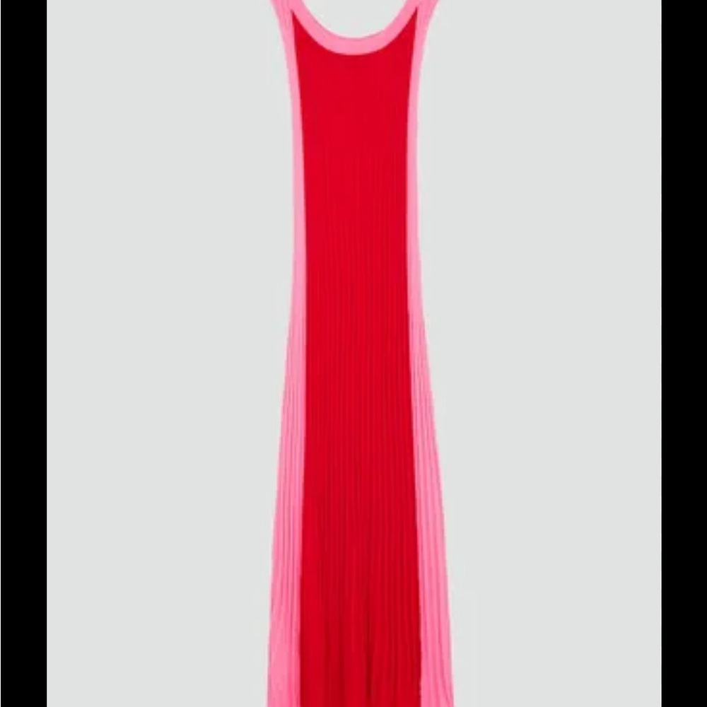 Maxi zara knit red/pink sleeveless dress NEVER WORN
